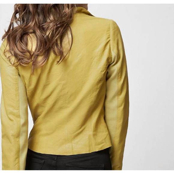 NEW CIGNO NERO lene leather jacket in avocado - Picture 2 of 3